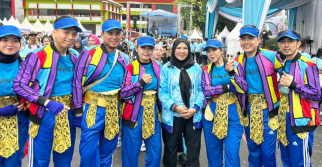 Tim Disdikbud Bandar Lampung Menang Telak di Senam ‘Tabola Bale’